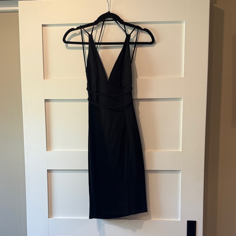 Lulu's Chic Black Backless Dress